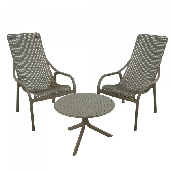 europa leisure The Step Low bistro table with Net Lounge chairs - Europa Leisure (UK)