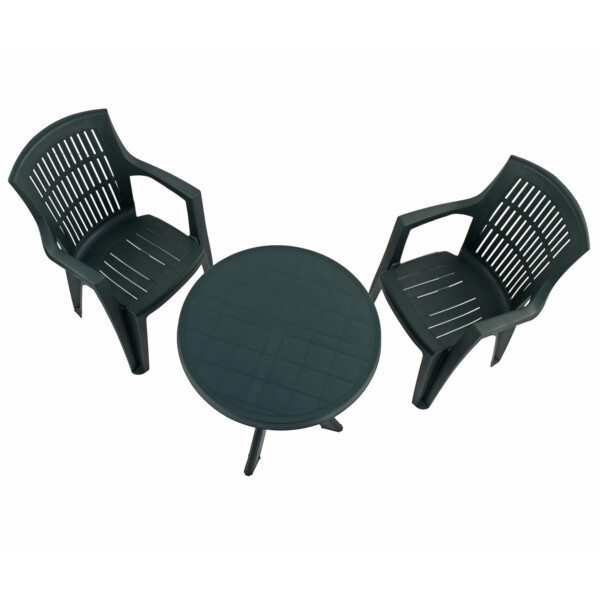 Europa Leisure TIVOLI Bistro Table With 2 PARMA Chairs Set Green