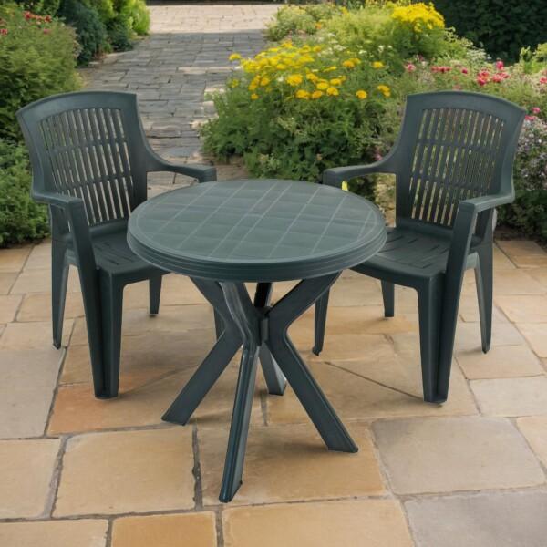 europa leisure TIVOLI Bistro Table with 2 PARMA Chairs Set Green