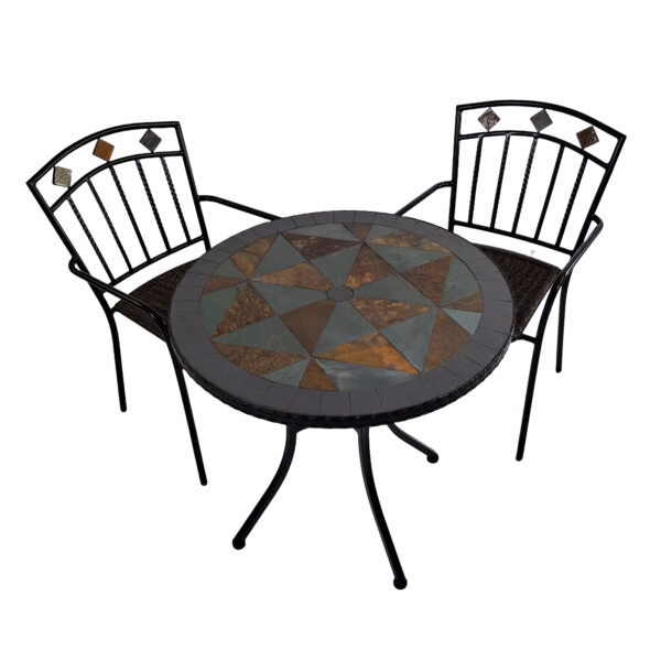 Europa Leisure TOBARRA 76cm Bistro Table With 2 MALAGA Chair Set