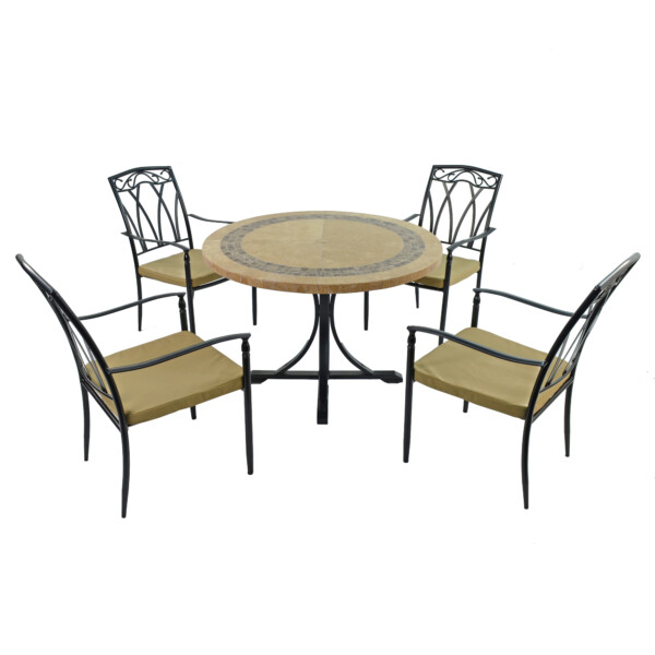 Europa Leisure VERMONT Dining Table With 4 ASCOT Chairs Set