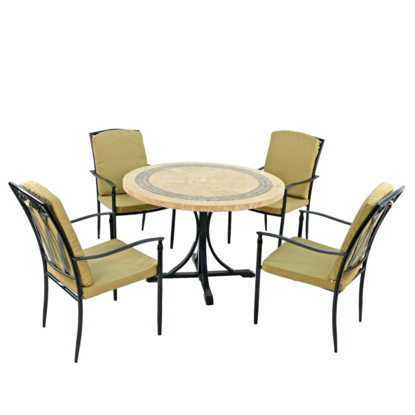 Europa Leisure VERMONT Dining Table With 4 ASCOT DELUXE Chairs Set