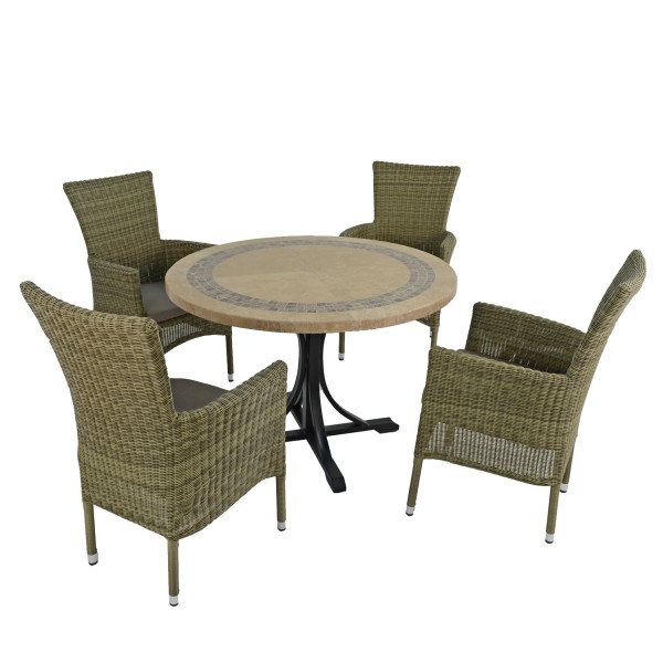 europa leisure VERMONT Dining Table with 4 DORCHESTER Chairs Set
