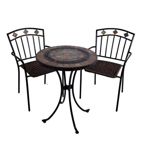 Europa Leisure VILLENA 60cm Bistro Table With 2 MALAGA Chair Set