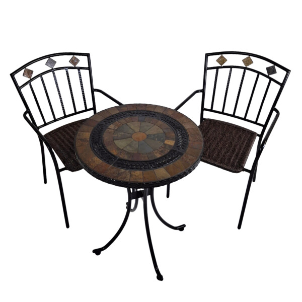 Europa Leisure VILLENA 60cm Bistro Table With 2 MALAGA Chair Set