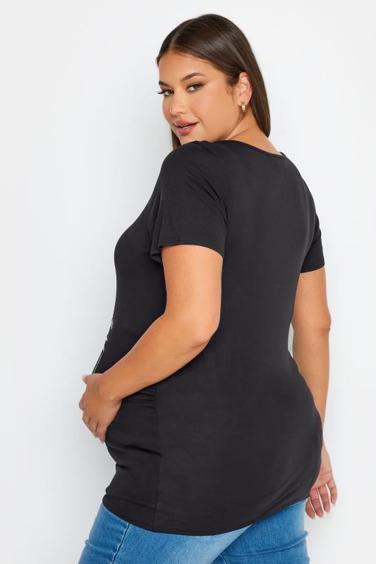 Evans BUMP IT UP MATERNITY Curve Black 'Coming Soon' Slogan T-shirt