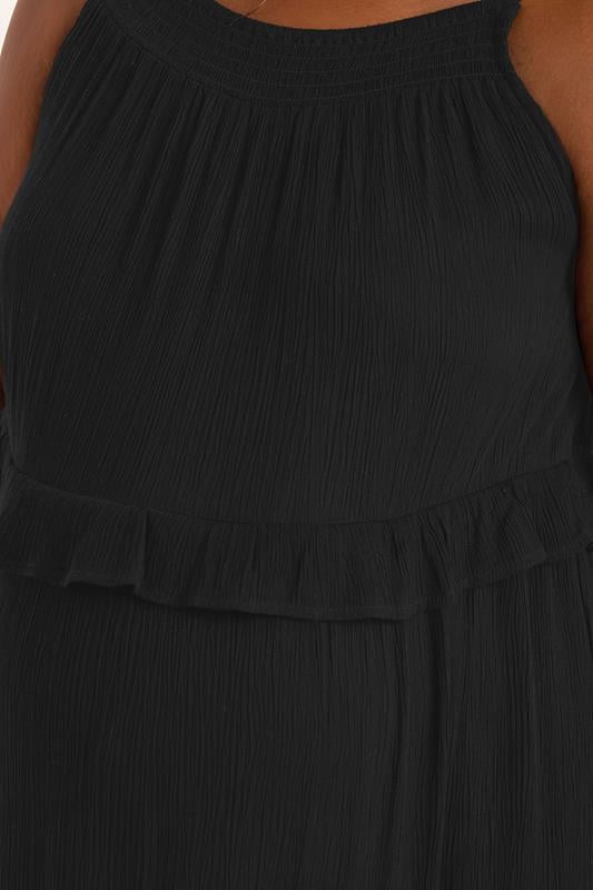 Evans BUMP IT UP MATERNITY Curve Black Tiered Frill Maxi Dress