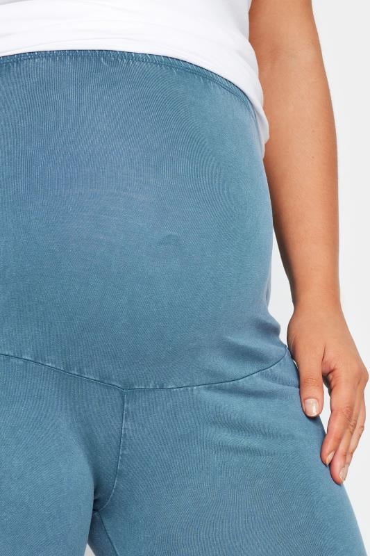 Evans BUMP IT UP MATERNITY Curve Blue Acid Wash Leggings