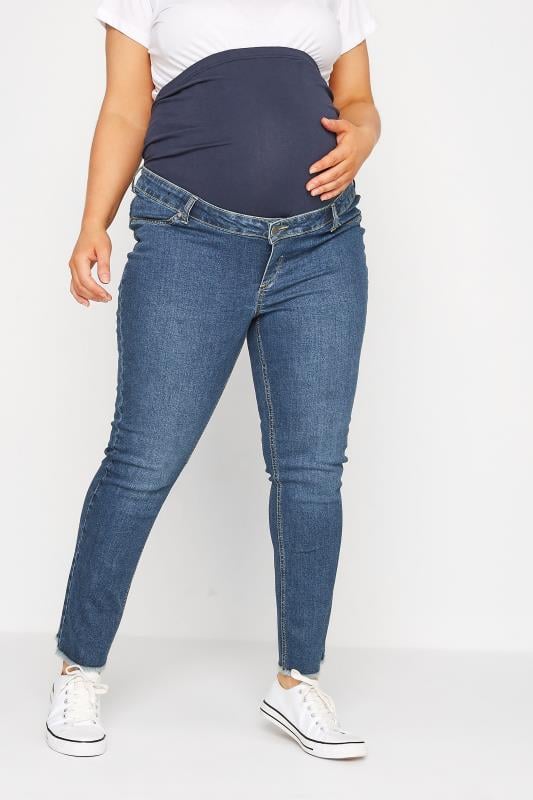 evans BUMP IT UP MATERNITY Curve Blue Stretch Straight Leg Jeans