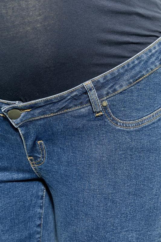 Evans BUMP IT UP MATERNITY Curve Mid Blue Stretch Wide Leg Jeans