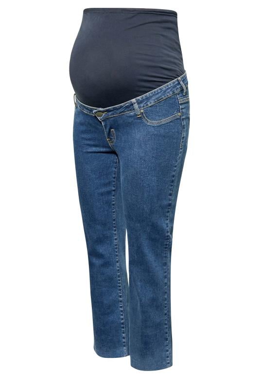 Evans BUMP IT UP MATERNITY Curve Mid Blue Stretch Wide Leg Jeans