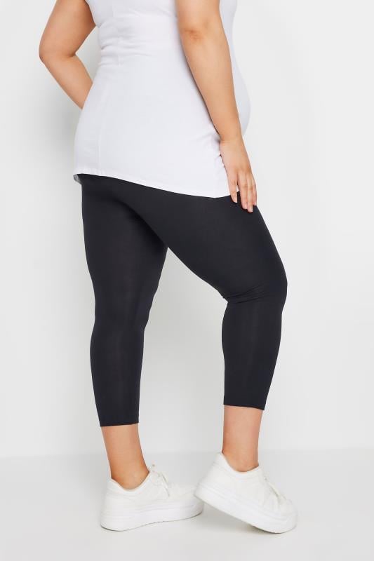 Evans BUMP IT UP MATERNITY Curve Navy Blue Stretch Cropped Leggings
