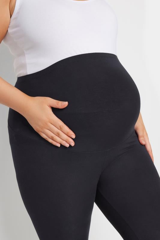 Evans BUMP IT UP MATERNITY Curve Navy Blue Stretch Cropped Leggings