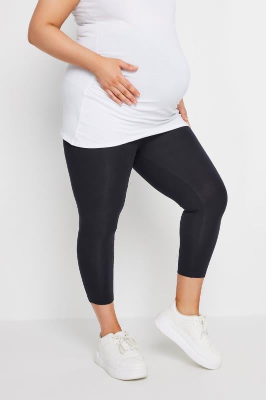 evans BUMP IT UP MATERNITY Curve Navy Blue Stretch Cropped Leggings