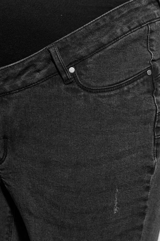 Evans BUMP IT UP MATERNITY Curve Washed Black Push Up Stretch AVA Jeans