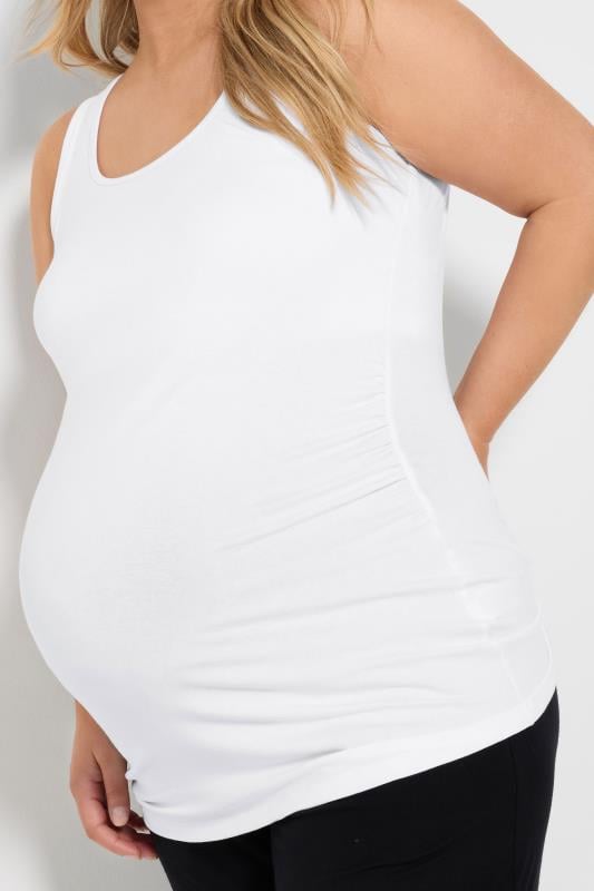 Evans BUMP IT UP MATERNITY Curve White Bralette Support Vest Top