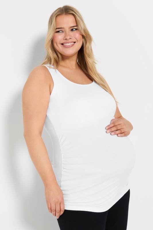 evans BUMP IT UP MATERNITY Curve White Bralette Support Vest Top