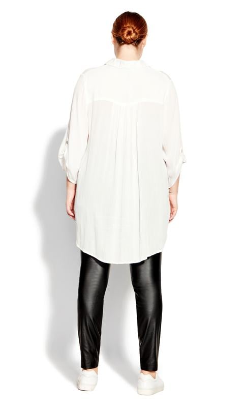 Evans Evans Black Faux Leather Elasticated Waist Leggings