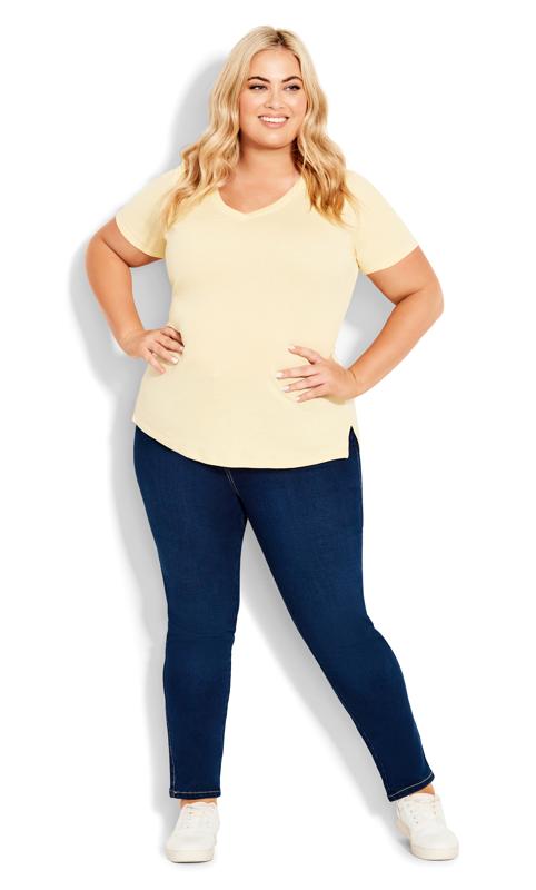 Evans Evans Blue Dark Wash High Waisted Skinny Petite Jeans