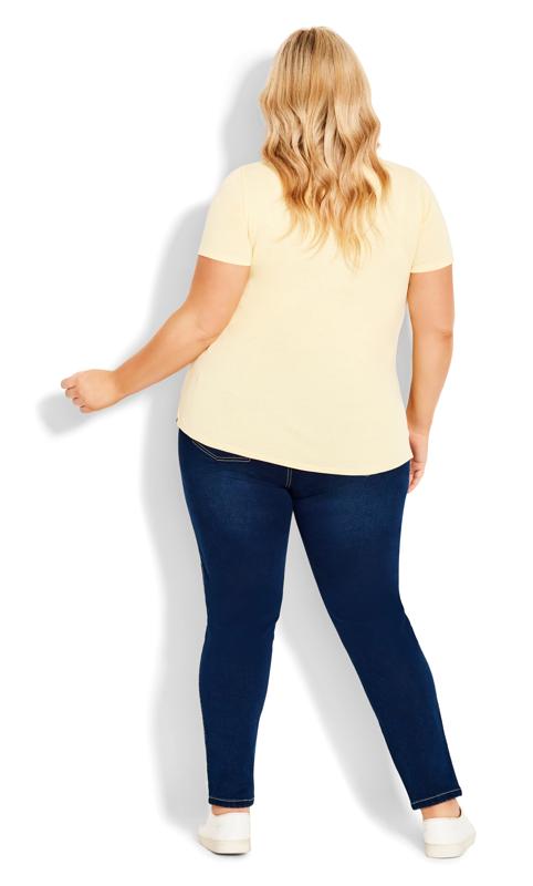 Evans Evans Blue Dark Wash High Waisted Skinny Petite Jeans