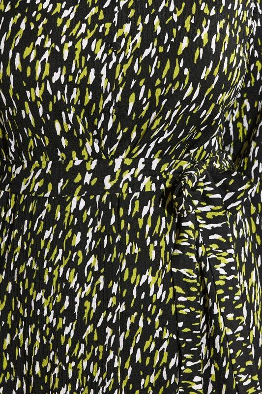 Evans EVANS Curve Black Abstract Print Split Front Dress