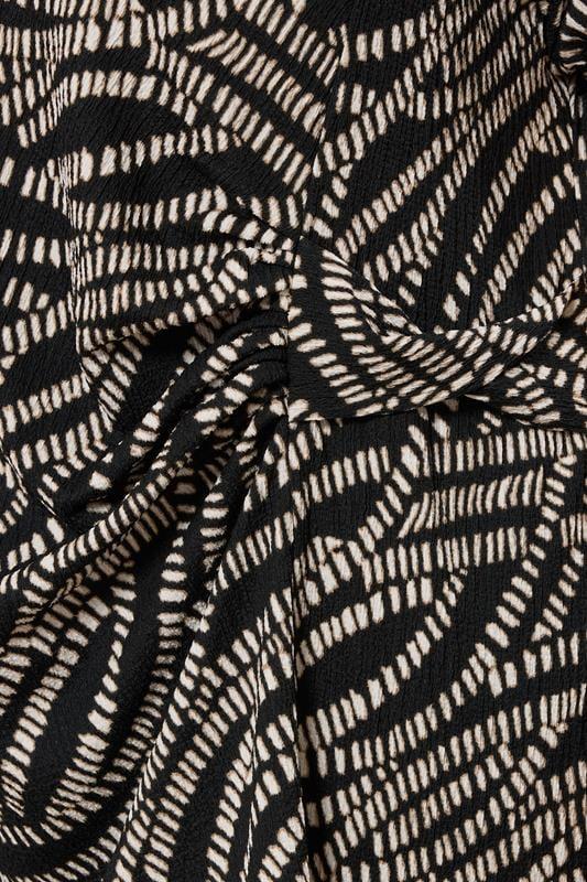 Evans EVANS Curve Black Abstract Print Tie Side Top