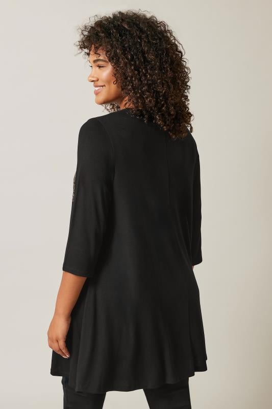 Evans EVANS Curve Black Sequin Embellished Heart Top