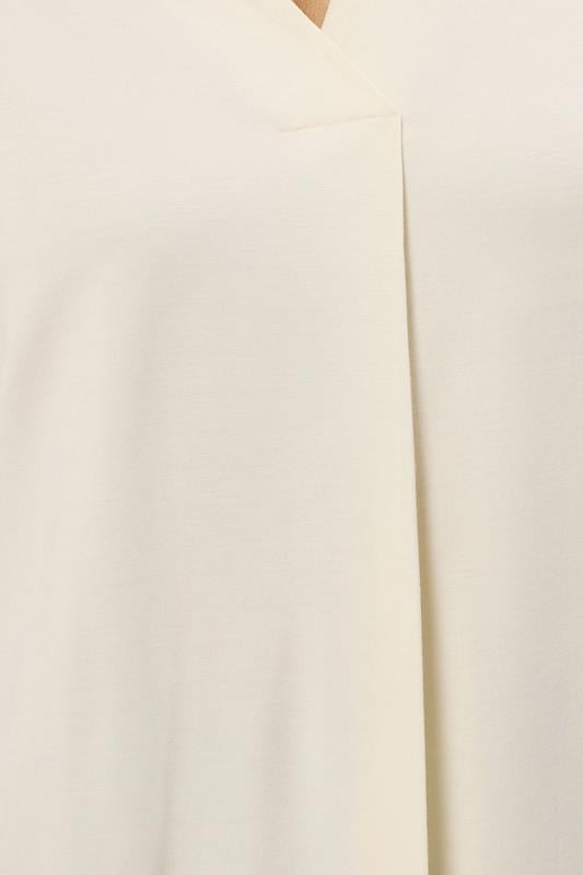 Evans EVANS Curve Cream Premium Jersey Pleat Swing Top