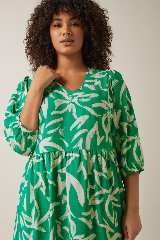 Evans EVANS Curve Green Abstract Print Midaxi Dress