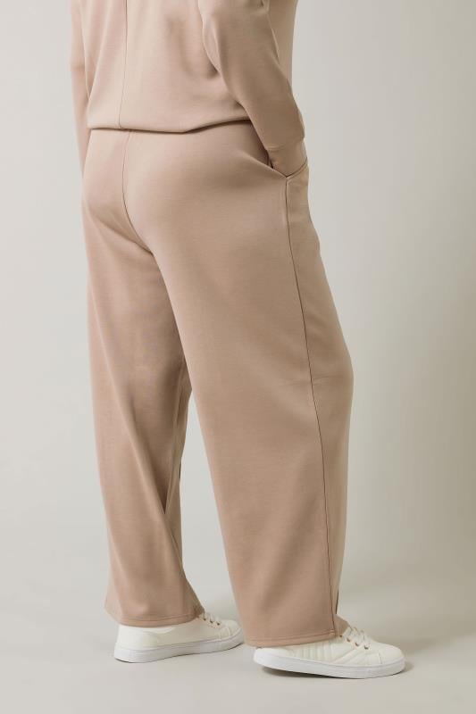 Evans EVANS Curve Natural Brown Luxe Wide Leg Joggers