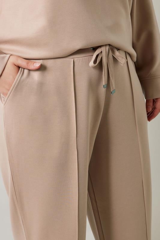 Evans EVANS Curve Natural Brown Luxe Wide Leg Joggers