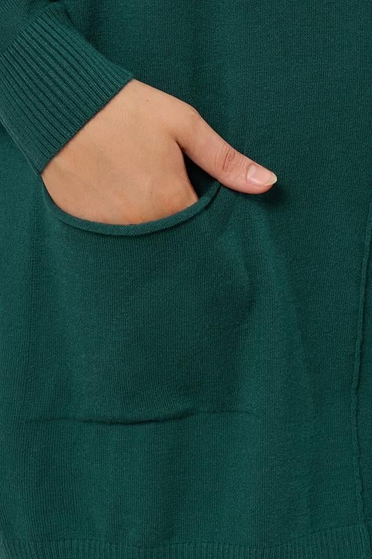 Evans EVANS Curve Teal Green Soft Touch Front Seam Jumper