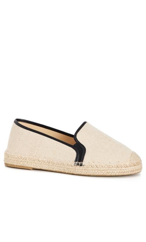 evans Evans Beige Edged Detail Espadrille Shoes