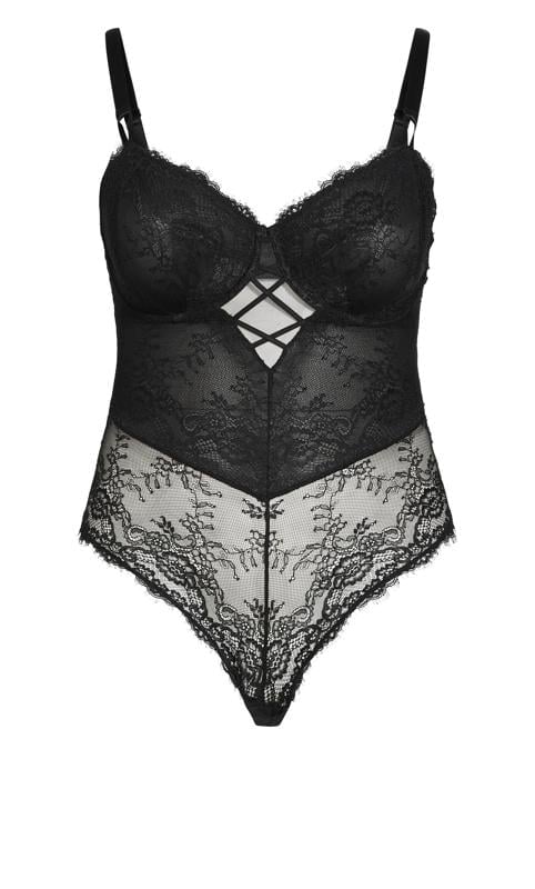 Evans Evans Black Bianca Underwire Bodysuit