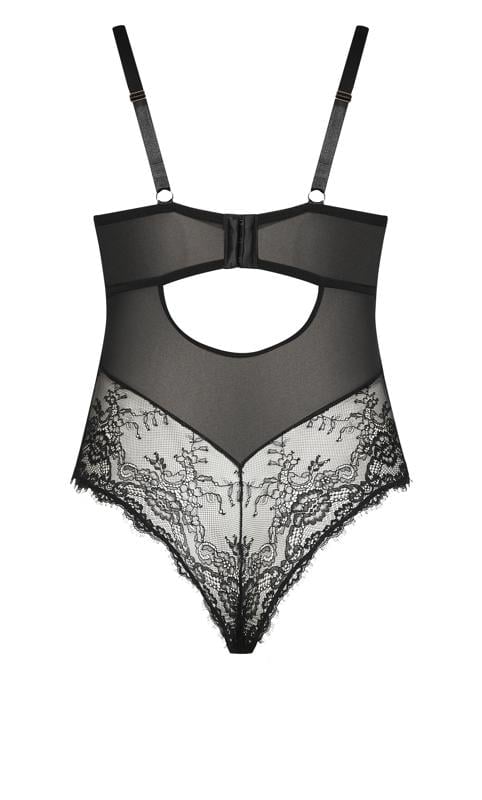 Evans Evans Black Bianca Underwire Bodysuit