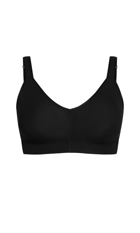 Evans Evans Black Comfort Cotton No Wire Bra