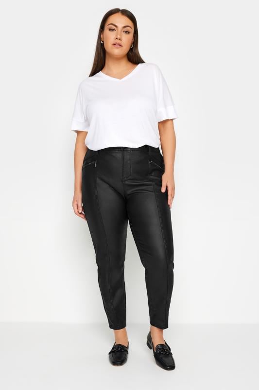 Evans Evans Black Faux Leather Jeans
