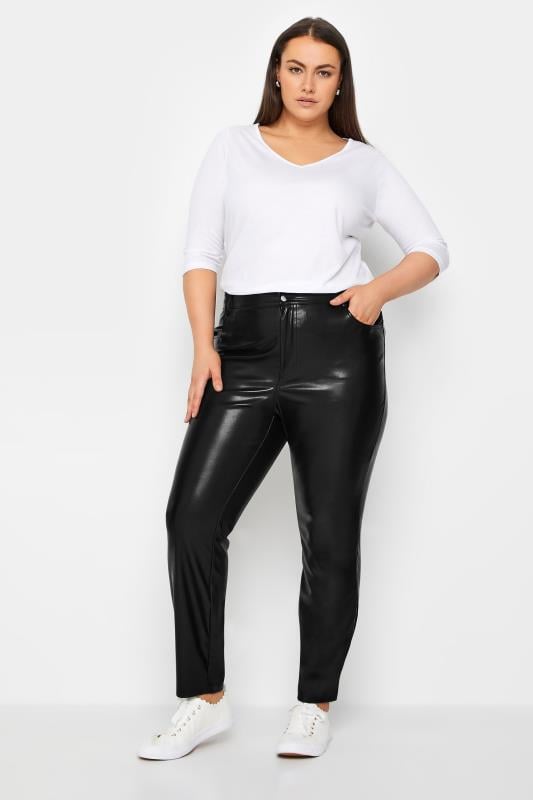 Evans Evans Black Faux Leather Leggings