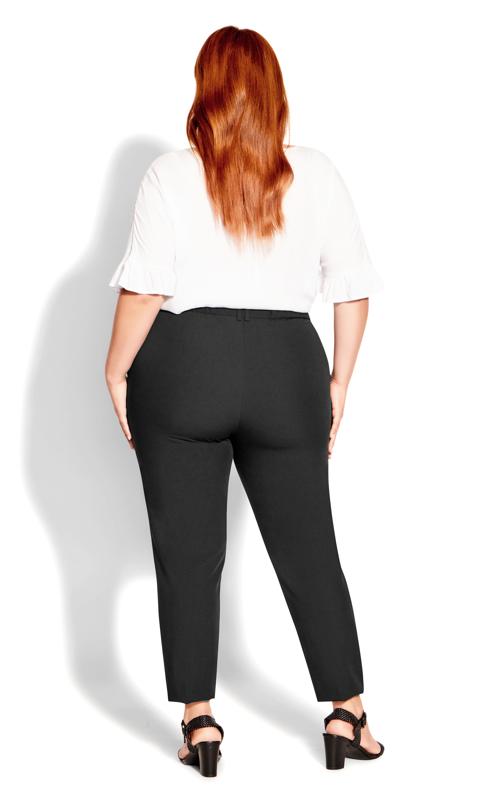 Evans Evans Black High Waisted Slim Fit Trousers
