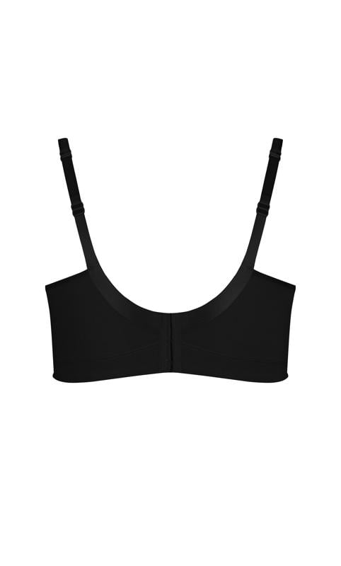 Evans Evans Black Lace Detail Non-Wired Bra