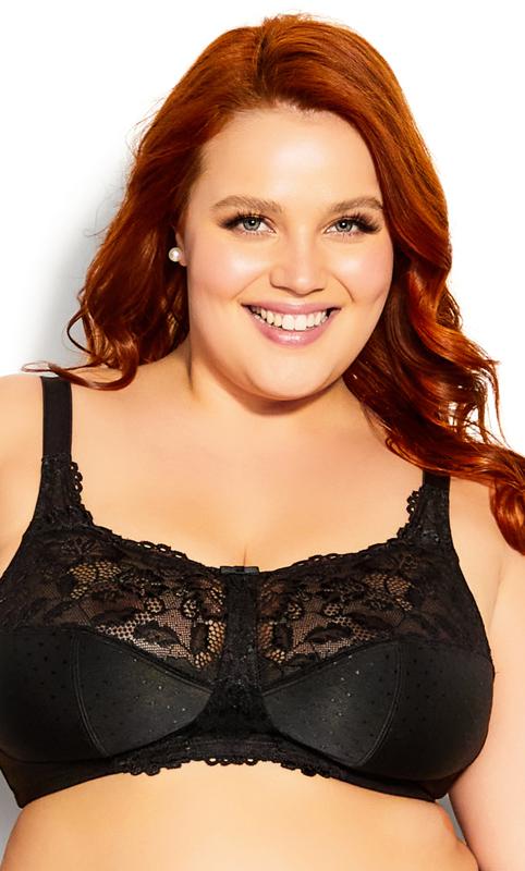 evans Evans Black Lace Underwired Bra