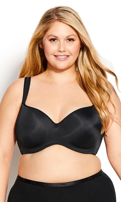 evans Evans Black Non-Wired Full Cup Bra