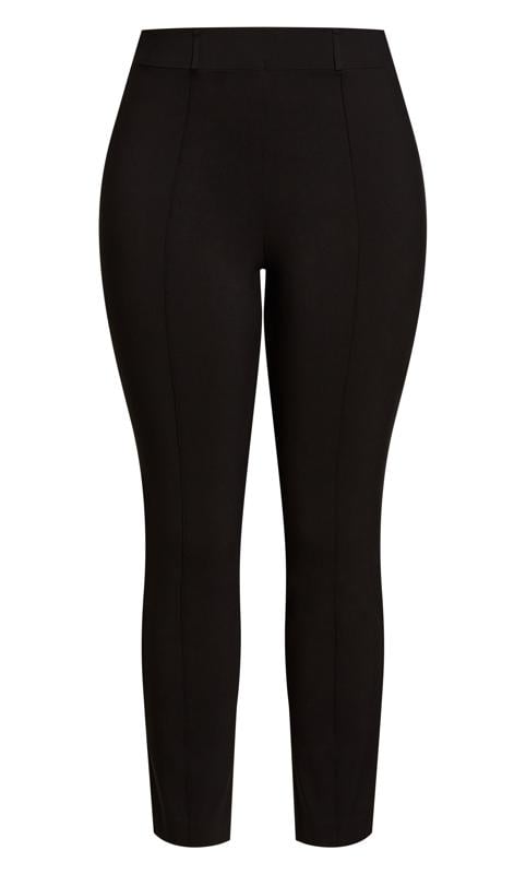 Evans Evans Black Slim Leg Pintuck Detail Trousers