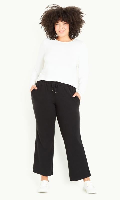 Evans Evans Black Soft Touch Lounge Joggers