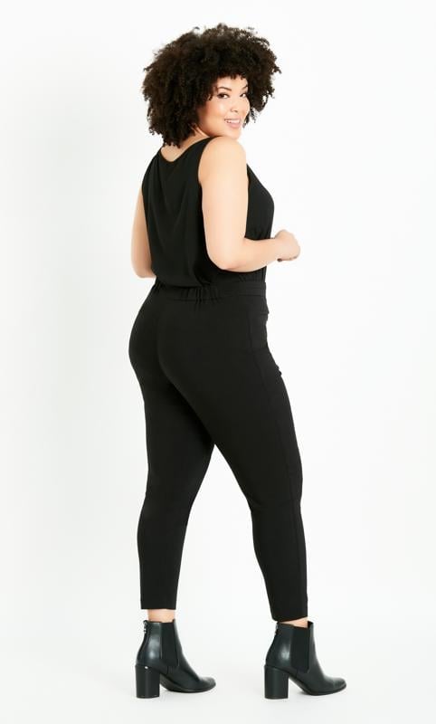 Evans Evans Black Tapered Leg Trouser