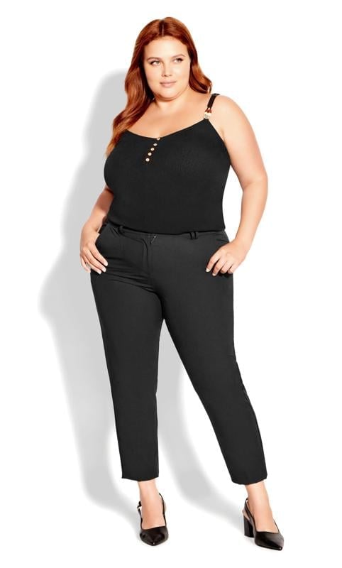 Evans Evans Black Tapered Trousers