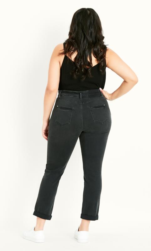 Evans Evans Black Washed Girlfriend Jeans