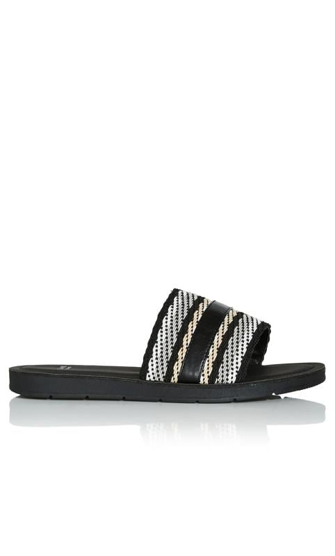 Evans Evans Black & White Weave Sandal