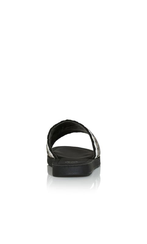 Evans Evans Black & White Weave Sandal