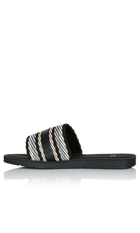 Evans Evans Black & White Weave Sandal